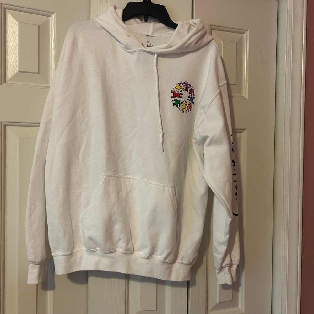 Keith Haring white hoodie